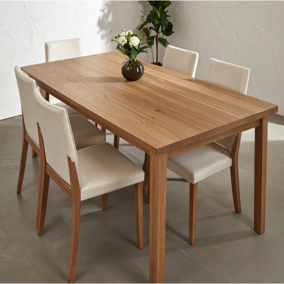 Dining table set – 4-seater engineered wood on rent