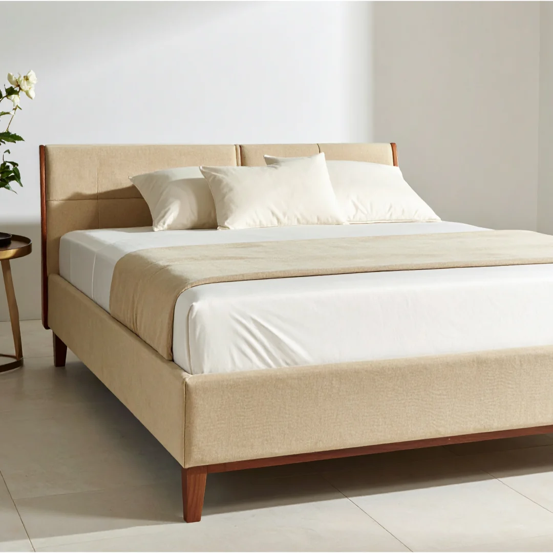 King upholstered bed – 6 x 6.5 ft on rent